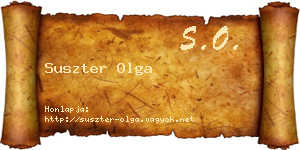 Suszter Olga névjegykártya