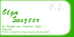 olga suszter business card